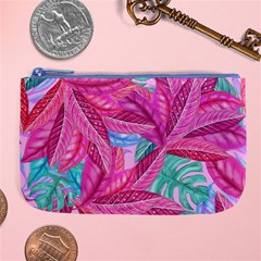 Leaves Tropical Reason Stamping Large Coin Purse by Wegoenart