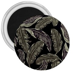 Jungle Leaves Tropical Pattern 3  Magnets by Wegoenart