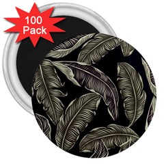 Jungle Leaves Tropical Pattern 3  Magnets (100 Pack) by Wegoenart