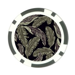 Jungle Leaves Tropical Pattern Poker Chip Card Guard by Wegoenart