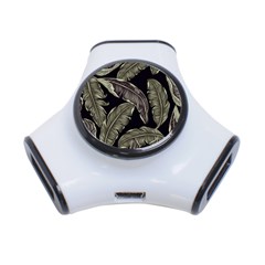 Jungle Leaves Tropical Pattern 3-port Usb Hub by Wegoenart