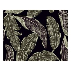 Jungle Leaves Tropical Pattern Double Sided Flano Blanket (large)  by Wegoenart