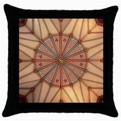 York Minster Chapter House Throw Pillow Case (black) by Wegoenart