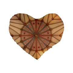 York Minster Chapter House Standard 16  Premium Flano Heart Shape Cushions by Wegoenart