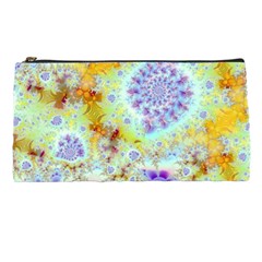 Golden Violet Sea Shells, Abstract Ocean Pencil Case by DianeClancy