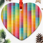 Pattern Background Colorful Abstract Heart Ornament (Two Sides) Back