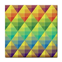 Background Colorful Geometric Tile Coasters by Wegoenart