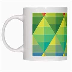 Background Colorful Geometric White Mugs by Wegoenart