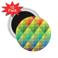 Background Colorful Geometric 2 25  Magnets (10 Pack)  by Wegoenart