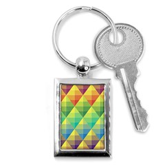 Background Colorful Geometric Key Chains (rectangle)  by Wegoenart