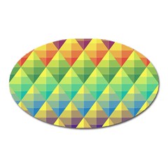 Background Colorful Geometric Oval Magnet by Wegoenart