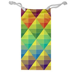 Background Colorful Geometric Jewelry Bag by Wegoenart