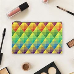 Background Colorful Geometric Cosmetic Bag (medium) by Wegoenart