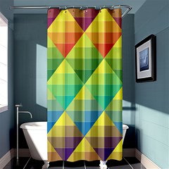 Background Colorful Geometric Shower Curtain 36  X 72  (stall)  by Wegoenart