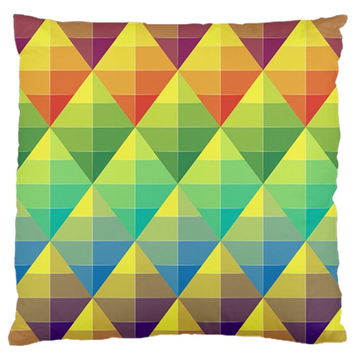 Background Colorful Geometric Large Flano Cushion Case (One Side)