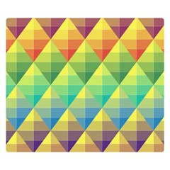 Background Colorful Geometric Double Sided Flano Blanket (small)  by Wegoenart