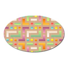 Abstract Background Colorful Oval Magnet by Wegoenart