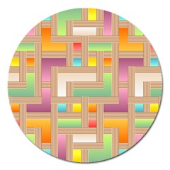 Abstract Background Colorful Magnet 5  (round) by Wegoenart