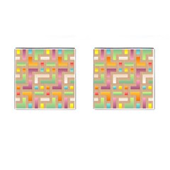 Abstract Background Colorful Cufflinks (square) by Wegoenart