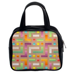 Abstract Background Colorful Classic Handbag (two Sides) by Wegoenart