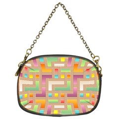 Abstract Background Colorful Chain Purse (one Side)