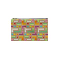 Abstract Background Colorful Cosmetic Bag (small) by Wegoenart