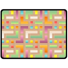 Abstract Background Colorful Double Sided Fleece Blanket (large)  by Wegoenart