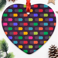 Background Colorful Geometric Ornament (Heart)