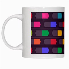 Background Colorful Geometric White Mugs