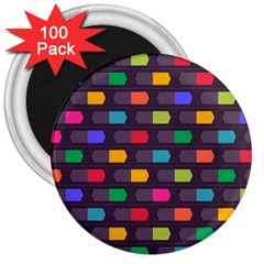 Background Colorful Geometric 3  Magnets (100 pack)