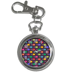 Background Colorful Geometric Key Chain Watches