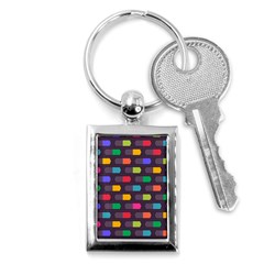 Background Colorful Geometric Key Chains (Rectangle) 