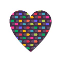 Background Colorful Geometric Heart Magnet