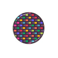 Background Colorful Geometric Hat Clip Ball Marker