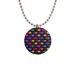 Background Colorful Geometric 1  Button Necklace