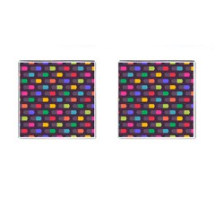 Background Colorful Geometric Cufflinks (Square)