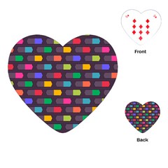 Background Colorful Geometric Playing Cards (Heart)