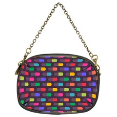 Background Colorful Geometric Chain Purse (Two Sides)