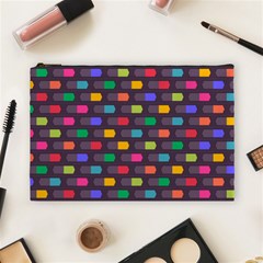 Background Colorful Geometric Cosmetic Bag (Large)