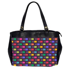 Background Colorful Geometric Oversize Office Handbag (2 Sides)