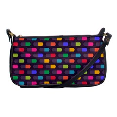 Background Colorful Geometric Shoulder Clutch Bag