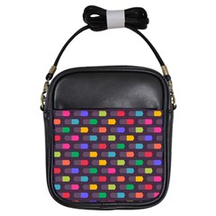 Background Colorful Geometric Girls Sling Bag