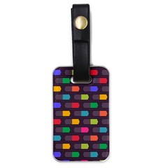 Background Colorful Geometric Luggage Tags (One Side) 