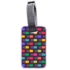 Background Colorful Geometric Luggage Tags (Two Sides)