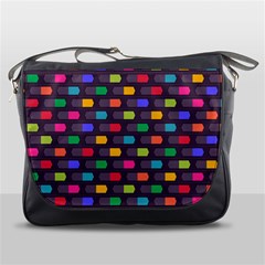 Background Colorful Geometric Messenger Bag