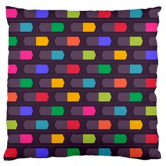 Background Colorful Geometric Large Cushion Case (Two Sides)