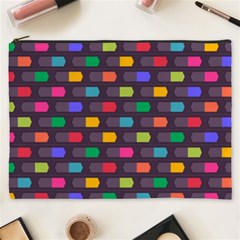 Background Colorful Geometric Cosmetic Bag (XXXL)