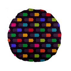 Background Colorful Geometric Standard 15  Premium Round Cushions