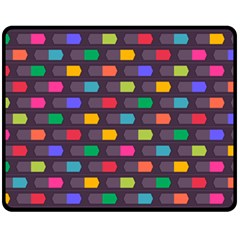 Background Colorful Geometric Double Sided Fleece Blanket (Medium) 