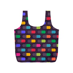 Background Colorful Geometric Full Print Recycle Bag (S)